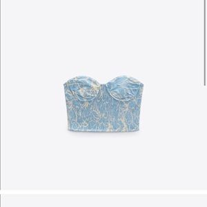 COPY - ZARA NWT linen print top